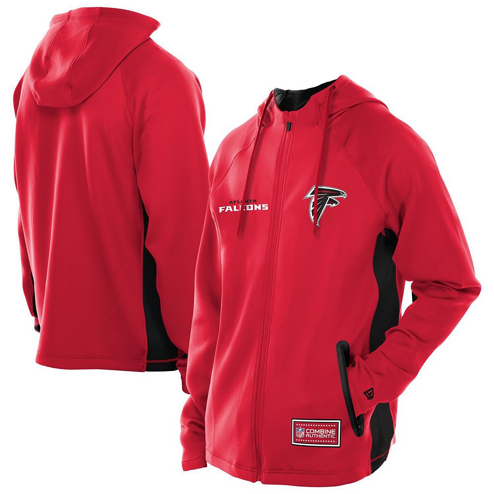 Men's New Era Red Atlanta Falcons Combine Authentic Raglan Scuba