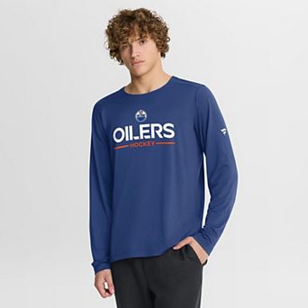 Men's Fanatics Royal Edmonton Oilers Authentic Pro Rink Tech Long Sleeve T-Shirt