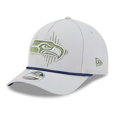 Youth New Era Wolf Gray Seattle Seahawks 2025 Rivalries Collection 9FORTY A-Frame Adjustable Hat