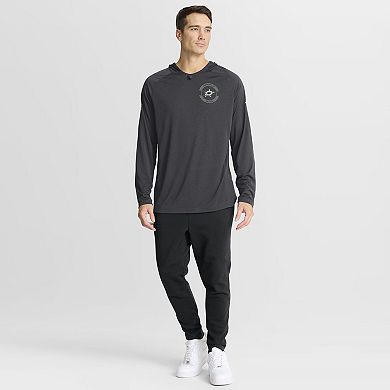 Men's Fanatics Charcoal Dallas Stars Authentic Pro Rink Raglan Hoodie