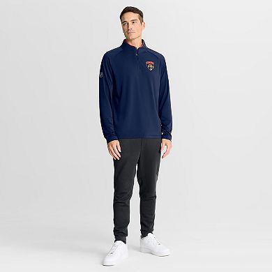 Men's Fanatics Navy Florida Panthers Authentic Pro Rink Training Quarter-Zip Pullover