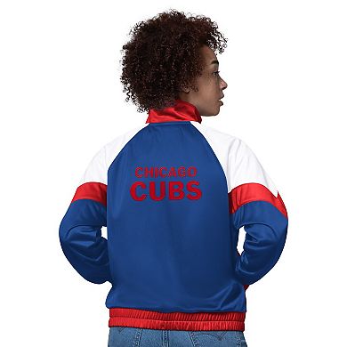 Women's Starter White/Red Chicago Cubs Teamwork Raglan Full-Zip Track Jacket
