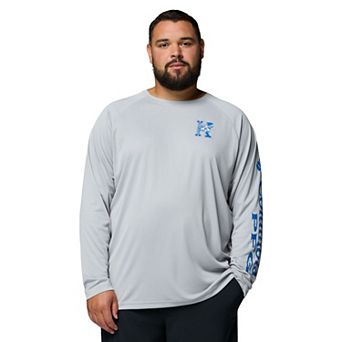 Men's Columbia Gray Kentucky Wildcats Big & Tall Terminal Tackle Long Sleeve Omni-Shade T-Shirt