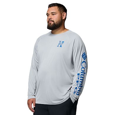 Men's Columbia Gray Kentucky Wildcats Big & Tall Terminal Tackle Long Sleeve Omni-Shade T-Shirt