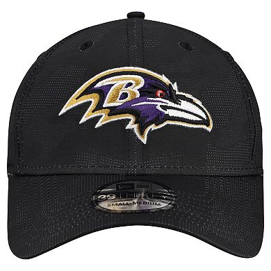 Men's New Era Black Baltimore Ravens Tonal Camo 39THIRTY Stretch Fit Hat
