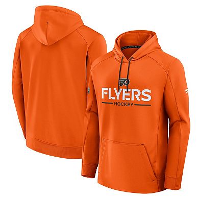 Men's Fanatics Orange Philadelphia Flyers Authentic Pro Rink Hoodie