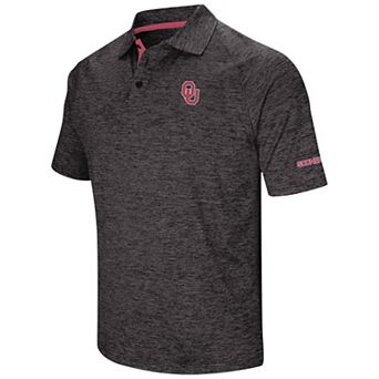 Men's Colosseum Black Oklahoma Sooners Big & Tall Down Swing Polo