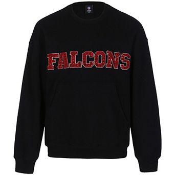 Women's Cuce Black Atlanta Falcons Chenille Jeweled Sweatshirt