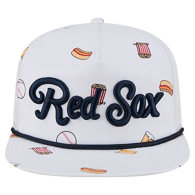 Men's New Era White Boston Red Sox Team Cheer Rope 19TWENTY Adjustable Hat
