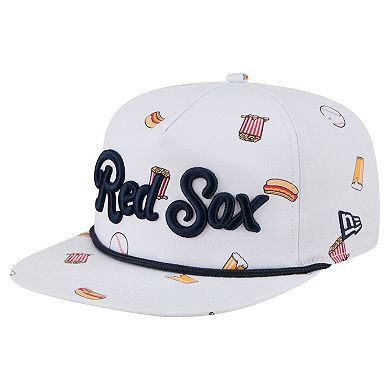 Men's New Era White Boston Red Sox Team Cheer Rope 19TWENTY Adjustable Hat