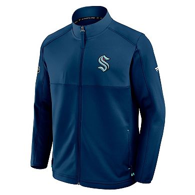 Men's Fanatics Deep Sea Blue Seattle Kraken Authentic Pro Rink Full-Zip Jacket