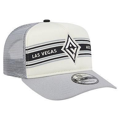 Unisex New Era White/Gray Las Vegas Aces Banner Foam Front 9FIFTY A-Frame Adjustable Trucker Hat