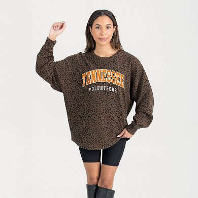 Women's Gameday Couture Brown Tennessee Volunteers Leopard Oversized Sweatshirt
