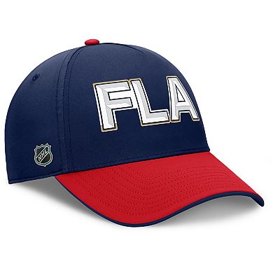 Men's Fanatics Navy/Red Florida Panthers Authentic Pro Rink Team Code Flex Hat