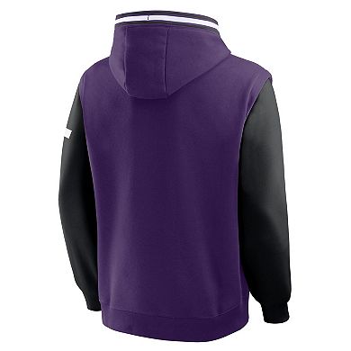 Men's Fanatics Purple/Black Utah Jazz Half Court Shot Clock Fastbreak Hoodie