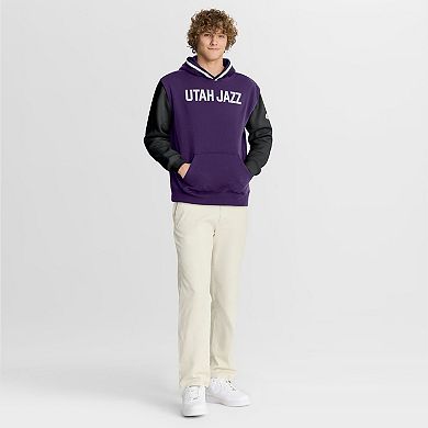 Men's Fanatics Purple/Black Utah Jazz Half Court Shot Clock Fastbreak Hoodie