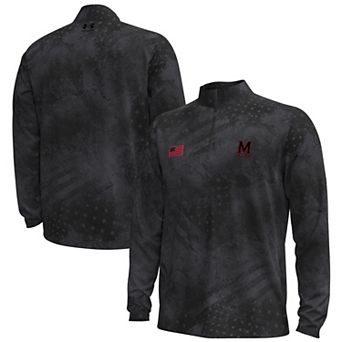 Men's Under Armour Black Maryland Terrapins Freedom Collection ArmorFuse Half-Zip Top