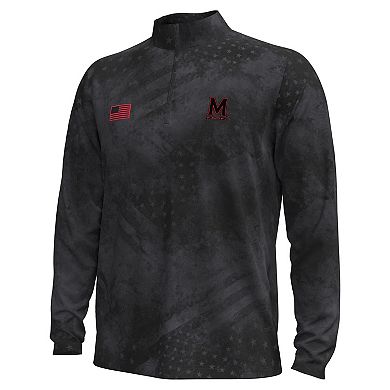 Men's Under Armour Black Maryland Terrapins Freedom Collection ArmorFuse Half-Zip Top