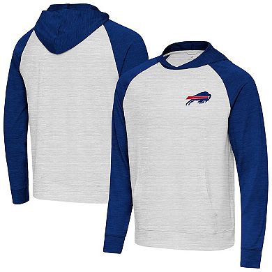 Men's Antigua Royal/Gray Buffalo Bills Urgent Pullover Hoodie