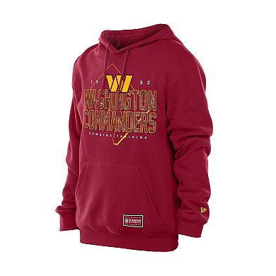 Men's New Era Burgundy Washington Commanders Combine Authentic Local State Throwback Hoodie