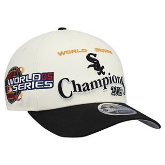 Men's New Era Cream/Black Chicago White Sox World Series 9FORTY M-Crown Adjustable Hat