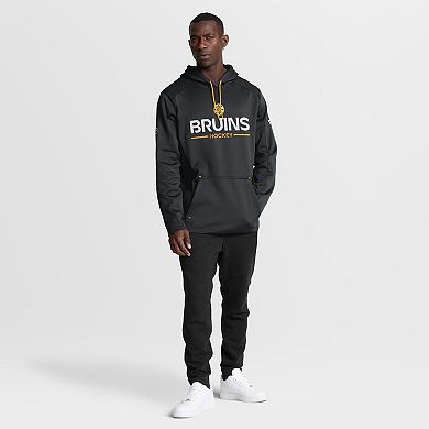Men's Fanatics Black Boston Bruins Authentic Pro Rink Hoodie