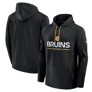 Men's Fanatics Black Boston Bruins Authentic Pro Rink Hoodie