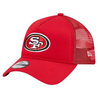 Toddler New Era Scarlet San Francisco 49ers Main 9FORTY A-Frame Trucker Adjustable Hat