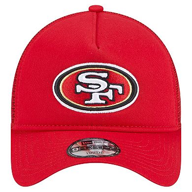 Toddler New Era Scarlet San Francisco 49ers Main 9FORTY A-Frame Trucker Adjustable Hat