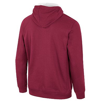Men's Colosseum Cherry Temple Owls Half-Zip Hoodie