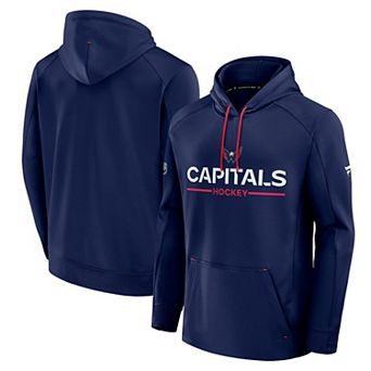 Men's Fanatics Navy Washington Capitals Authentic Pro Rink Hoodie