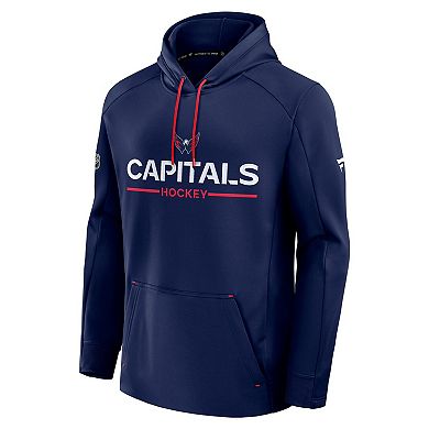 Men's Fanatics Navy Washington Capitals Authentic Pro Rink Hoodie