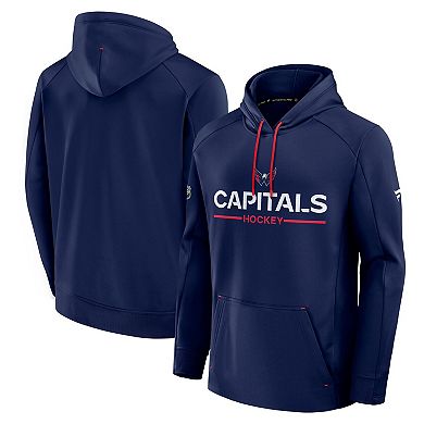 Men's Fanatics Navy Washington Capitals Authentic Pro Rink Hoodie