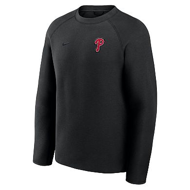 Men's Nike Black Philadelphia Phillies Tech Fleece Raglan Sweatshirt