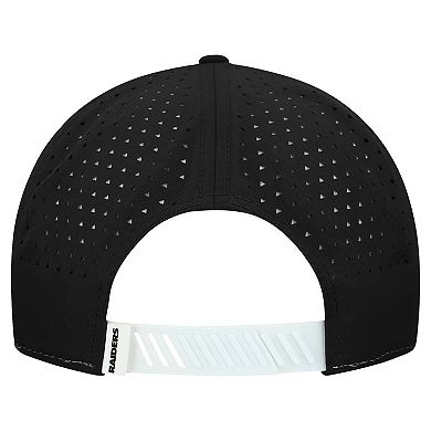 Men's New Era White/Black Las Vegas Raiders Established Patch 9SEVENTY Adjustable Hat