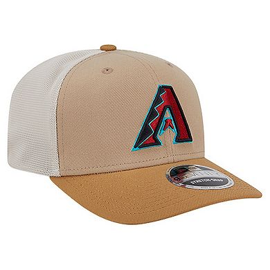 Men's New Era Stone Arizona Diamondbacks 9SEVENTY Trucker Adjustable Hat