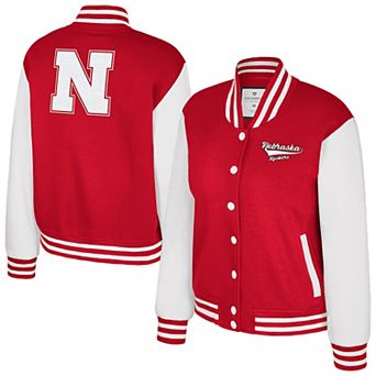 Women's Colosseum Texas Scarlet Nebraska Huskers French Baguette Full Snap Fleece Jacket