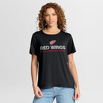 Women's Fanatics Black Detroit Red Wings Authentic Pro Rink Tech T-Shirt