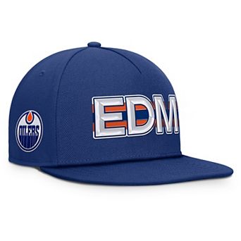 Men's Fanatics Royal Edmonton Oilers Authentic Pro Rink Team Code Snapback Hat