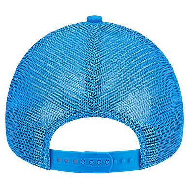 Toddler New Era Blue Detroit Lions Main 9FORTY A-Frame Trucker Adjustable Hat