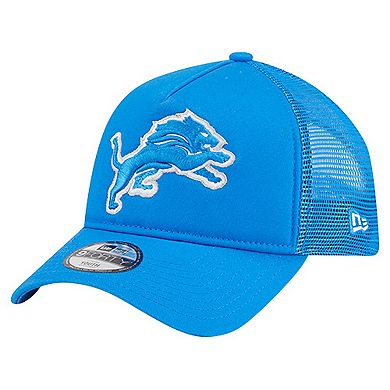 Toddler New Era Blue Detroit Lions Main 9FORTY A-Frame Trucker Adjustable Hat