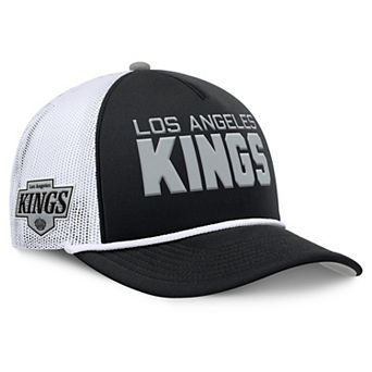 Men's Fanatics Black/White Los Angeles Kings Authentic Pro Rink A-Frame Adjustable Hat