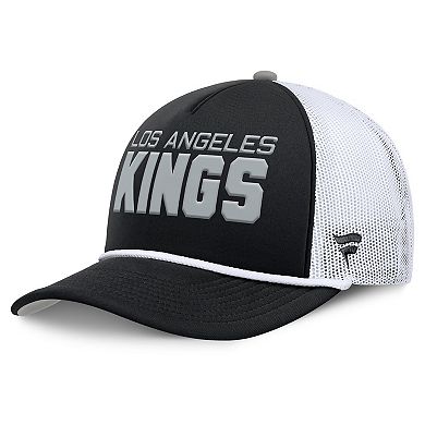 Men's Fanatics Black/White Los Angeles Kings Authentic Pro Rink A-Frame Adjustable Hat