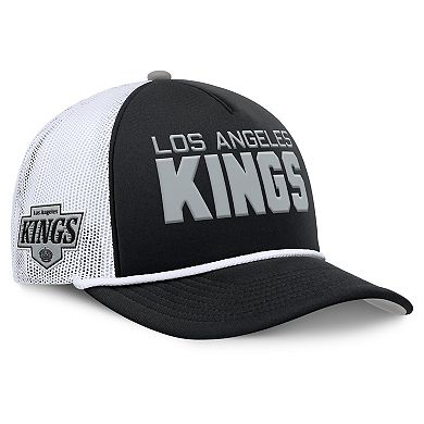 Men's Fanatics Black/White Los Angeles Kings Authentic Pro Rink A-Frame Adjustable Hat