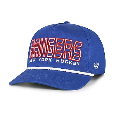 Men's '47 Blue New York Rangers Byline Hitch Adjustable Hat