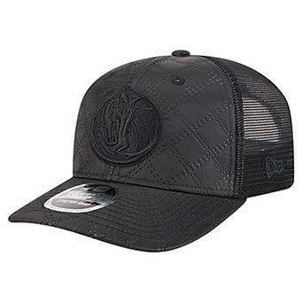 Men's New Era Black Dallas Mavericks Quilted 9SEVENTY Trucker Adjustable Hat