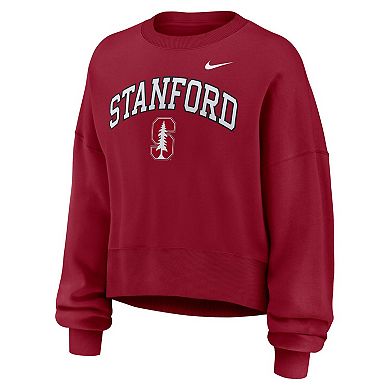 Women's Nike Cardinal Stanford Cardinal Oversized Phoenix Arch Pullover Sweatshirt