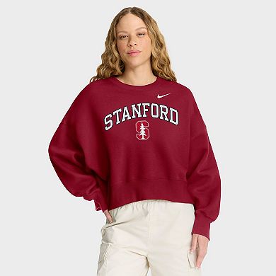 Women's Nike Cardinal Stanford Cardinal Oversized Phoenix Arch Pullover Sweatshirt