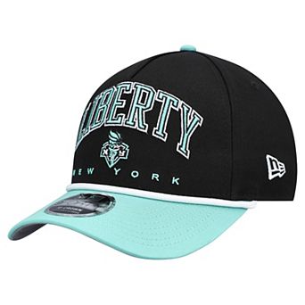 Men's New Era Black New York Liberty Bold Arch 9FORTY A-Frame M-Crown Adjustable Hat