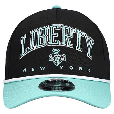 Men's New Era Black New York Liberty Bold Arch 9FORTY A-Frame M-Crown Adjustable Hat